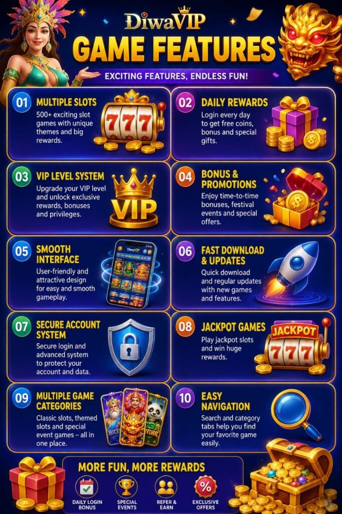 Diwa VIP Game Features
